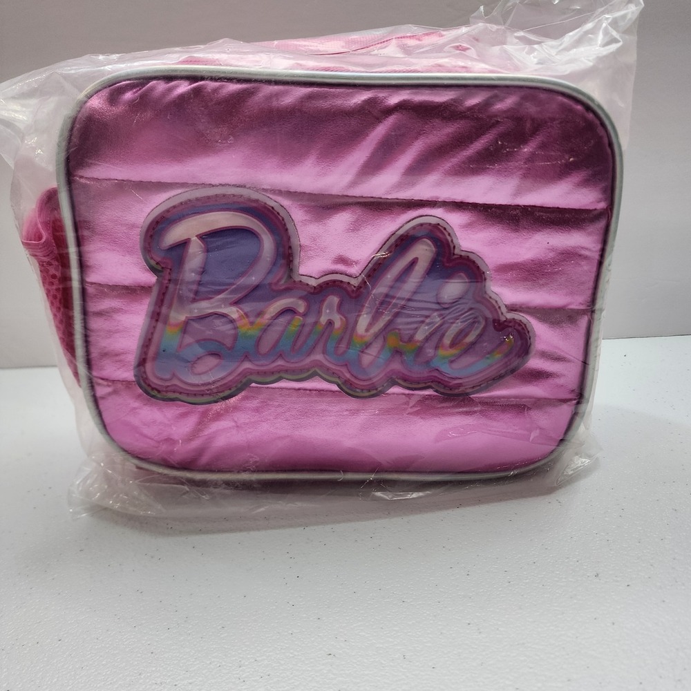 Brand New Barbie Lunch Box Pink 2 Pouches
